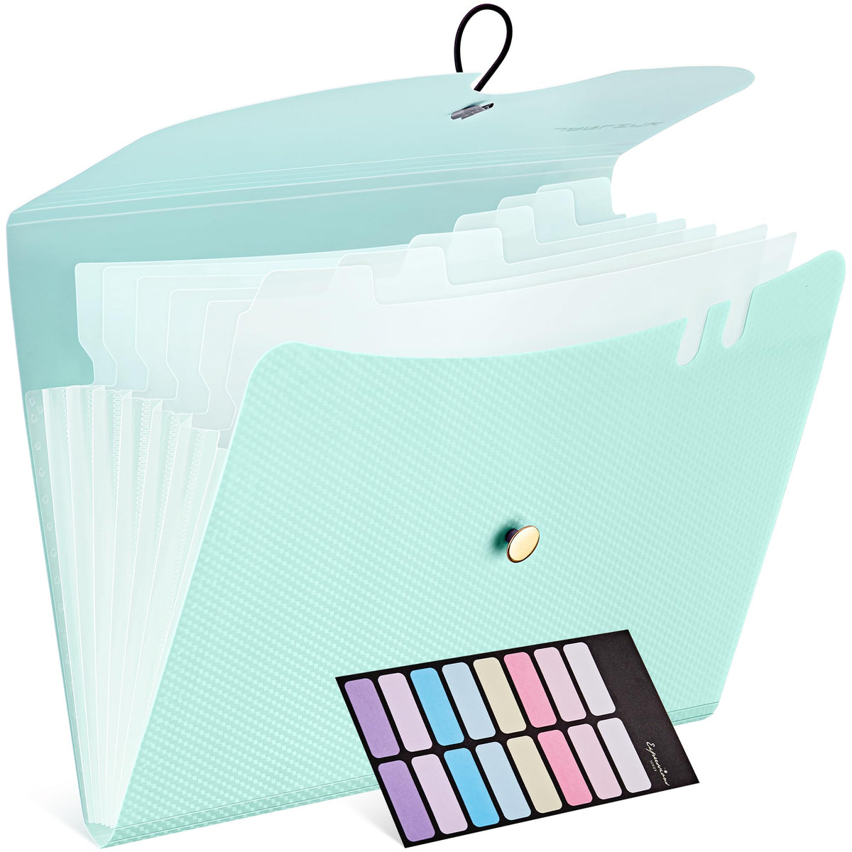 JARLINK 7 Pockets Expanding File Folder, A4 Accordion folders, Pink