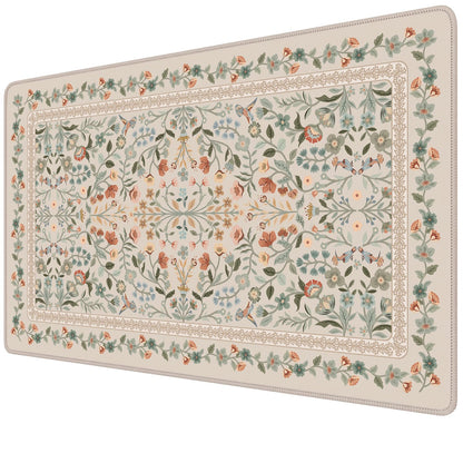 iCasso Aesthetic Desk Mat,31.5x11.8in Mouse Pads, Pink Floral