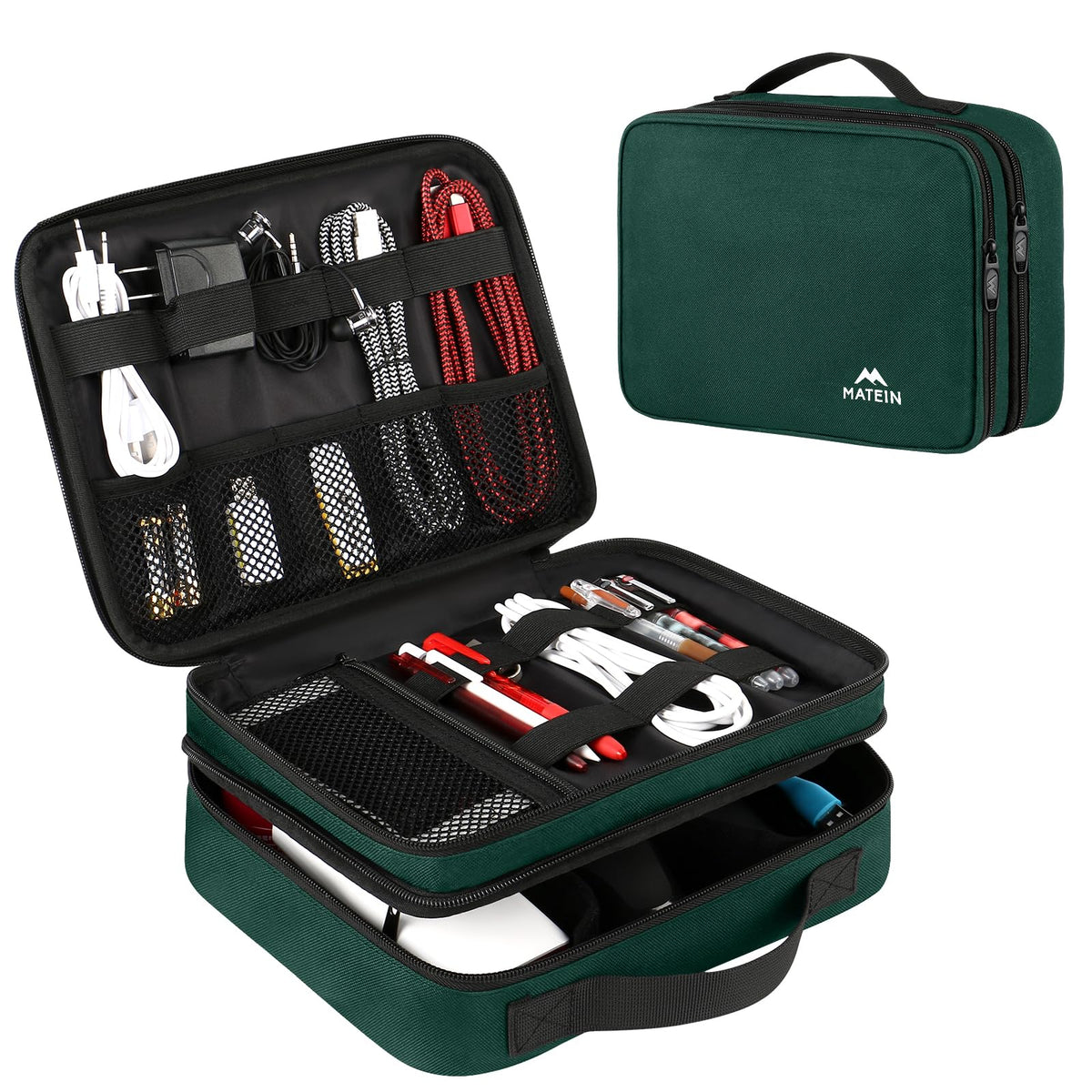 MATEIN Cable Organizer Bag, Large Travel Storage Bag, Sturdy Tool Case