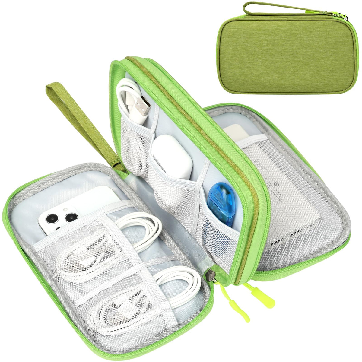 FYY Electronic Organizer, Travel Tech Pouch Bag, Cable Organizer Wine Red