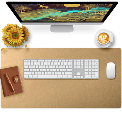 Bloss Green Desk Mat, Desk Matt for Desktop, Large Leather Desk Pad, Desk Pad Mat Waterproof, Computer Mat for Office Work/Home/Decor (31.5 x 15.7 Inches)
