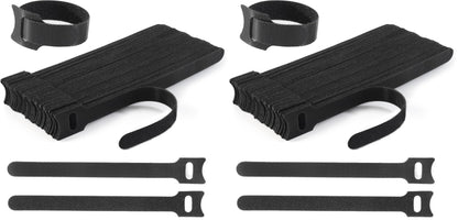 Nettbe 60 PCS 6 Inches Reusable Cable Ties, Adjustable Cord Straps Wire Organizer Cord Wrap and Hook Loop Cable Management