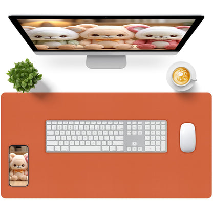 Bloss Green Desk Mat, Desk Matt for Desktop, Large Leather Desk Pad, Desk Pad Mat Waterproof, Computer Mat for Office Work/Home/Decor (31.5 x 15.7 Inches)
