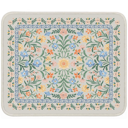 iCasso Aesthetic Desk Mat,31.5x11.8in Mouse Pads, Pink Floral