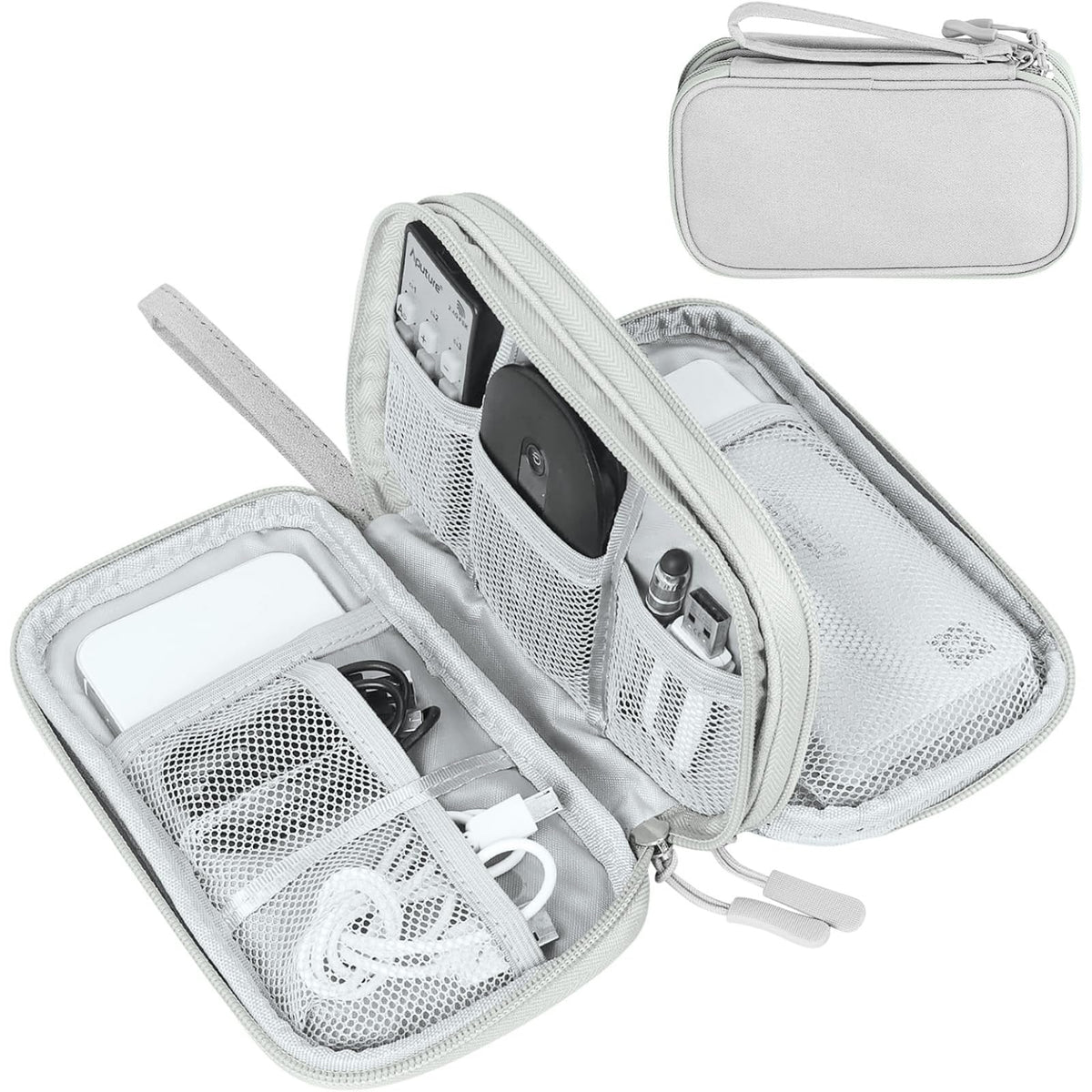 FYY Electronic Organizer, Travel Tech Pouch Bag, Cable Organizer Wine Red