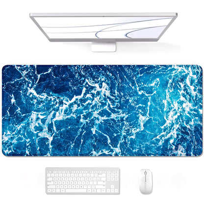 Desk Mat, Ultra Large Mouse Pad, XXL Gaming Mousepad, Green Tropical Leaves Deskpad, Big Extended Full Size Mouse Pad, Desktop Desk Matt for Keyboard, Laptop & Computer, 35.5 x 15.7 in