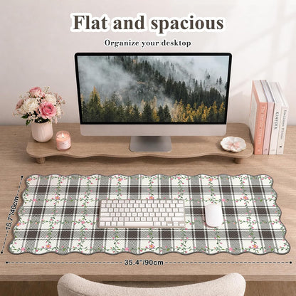 iCasso Keyboard Mat for Students, Black 35.4"x15.7" Desk Protector