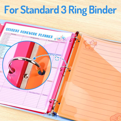 Forvencer 8 Count Dividers with 2 Pockets,8 tabs Binder Dividers with tabs