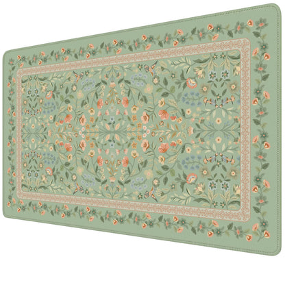 iCasso Aesthetic Desk Mat,31.5x11.8in Mouse Pads, Pink Floral