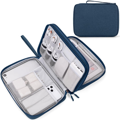 FYY Electronic Organizer, Travel Tech Pouch Bag, Medium, Black
