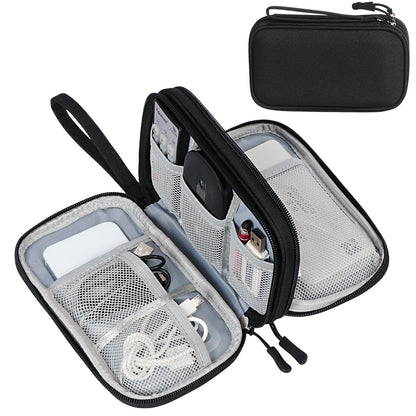 FYY Electronic Organizer, Travel Tech Pouch Bag, Medium, Black