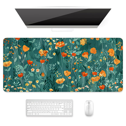 Desk Mat, Ultra Large Mouse Pad, XXL Gaming Mousepad, Green Tropical Leaves Deskpad, Big Extended Full Size Mouse Pad, Desktop Desk Matt for Keyboard, Laptop & Computer, 35.5 x 15.7 in