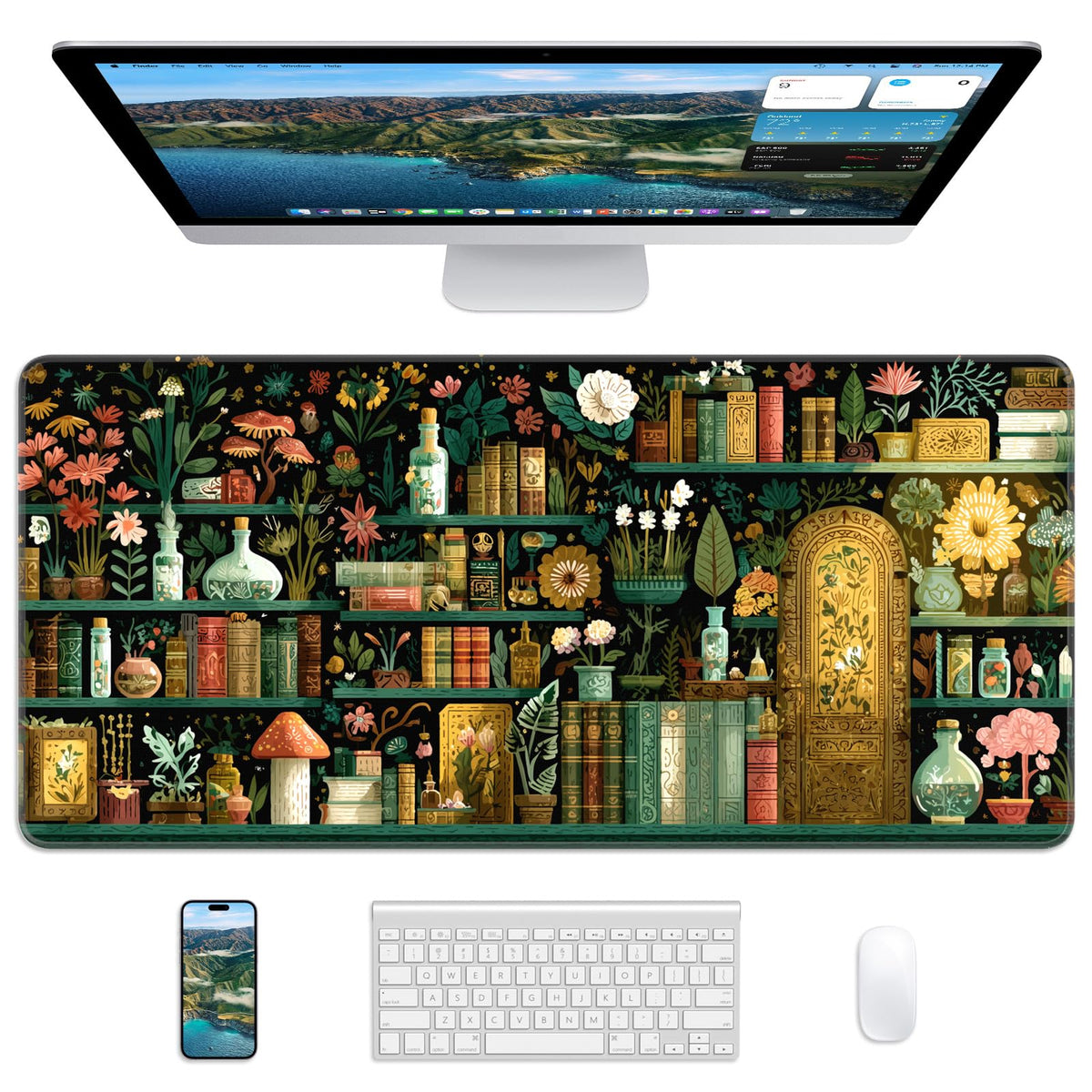 Mouse Pad 31.5x11.8in Large Desk Mat Non-Slip for Office