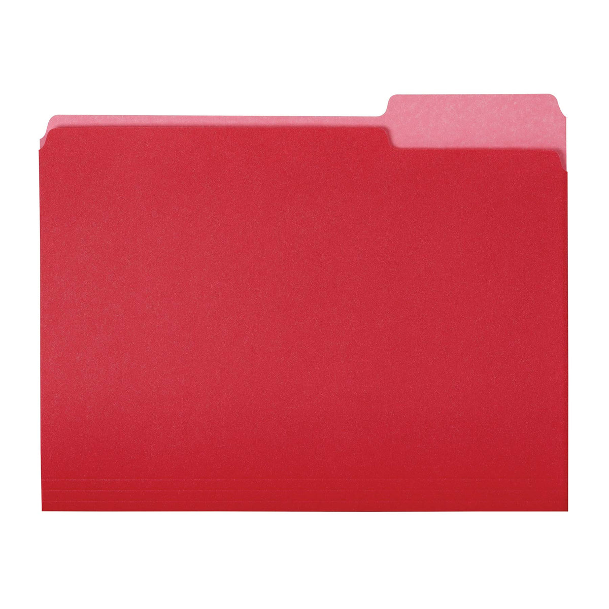 Amazon Basics File Folders for Organization, Letter Size, 1/3 Cut Tab, Red, 36-Pack