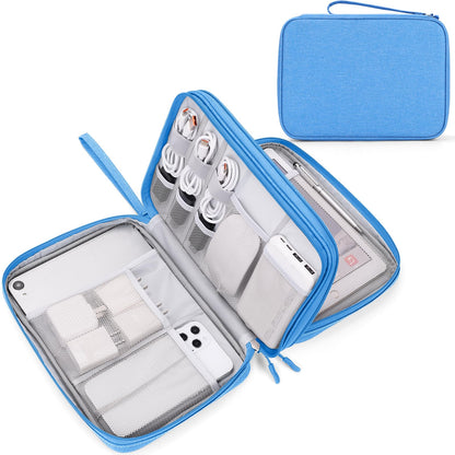FYY Electronic Organizer, Travel Tech Pouch Bag, Cable Organizer Navy