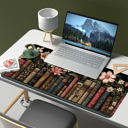 Mouse Pad, Large Anti-Slip with Stitched Edges Desk Mat Desktop Laptop Computer Desk Keyboard Mat,Table Protector Blotter Mat (Book, 35.4" x 15.7")