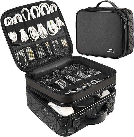 MATEIN Cable Organizer Bag, Travel Electronic Storage Cord Organizer Box