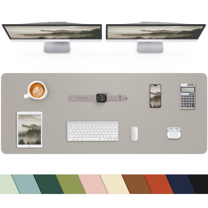 Leather Desk Pad Protector, Office Desk Mat, Large Mouse Pad, Non-Slip PU Leather Desk Blotter, Laptop Desk Pad Desk Accessories for Office and Home (Black, 40" x 17")