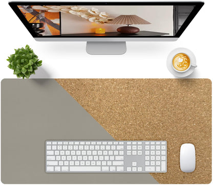Bloss Green Desk Mat, Desk Matt for Desktop, Large Leather Desk Pad, Desk Pad Mat Waterproof, Computer Mat for Office Work/Home/Decor (31.5 x 15.7 Inches)