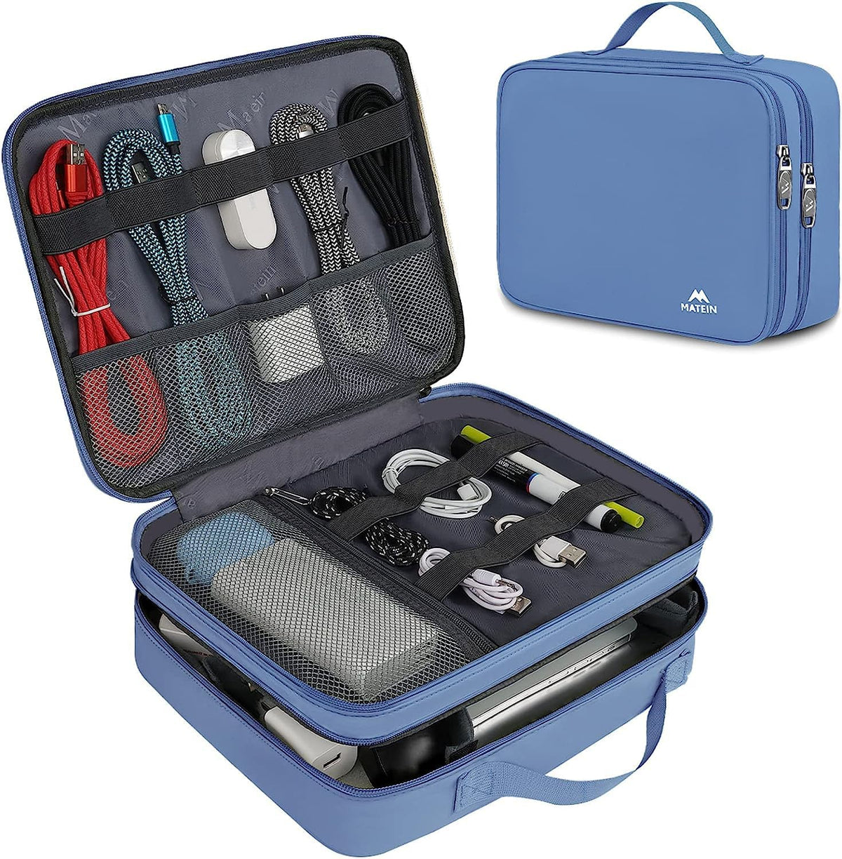 MATEIN Cable Organizer Bag, Large Travel Storage Bag, Sturdy Tool Case