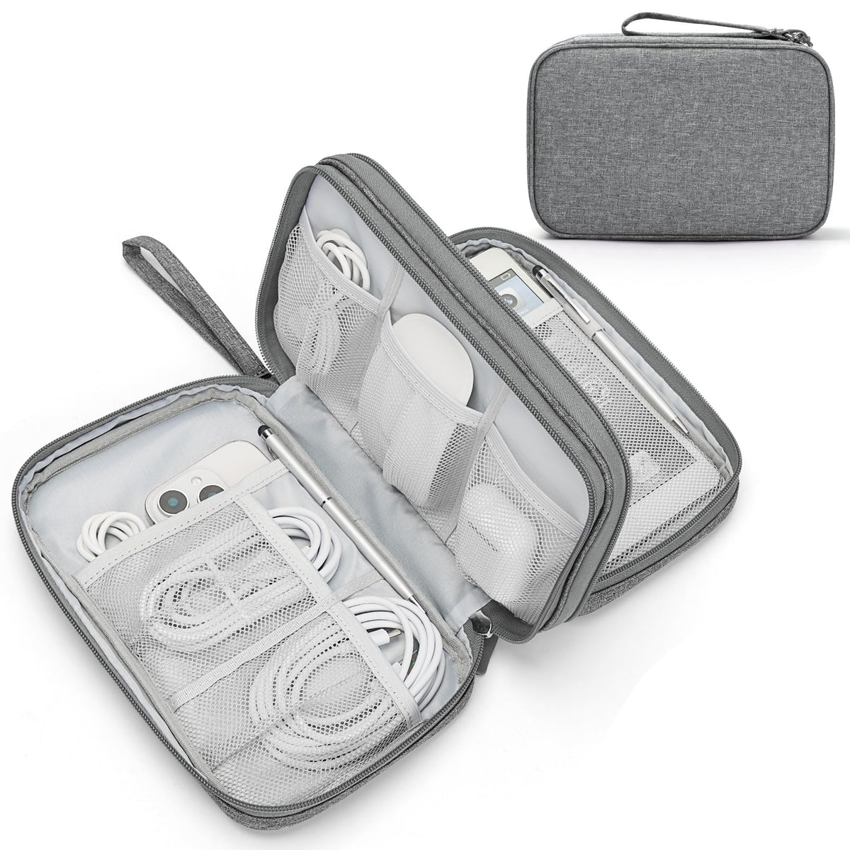FYY Electronic Organizer, Travel Tech Pouch Bag, Cable Organizer Navy