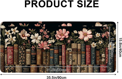 Mouse Pad, Large Anti-Slip with Stitched Edges Desk Mat Desktop Laptop Computer Desk Keyboard Mat,Table Protector Blotter Mat (Book, 35.4" x 15.7")