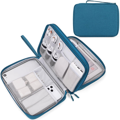 FYY Electronic Organizer, Travel Tech Pouch Bag, Cable Organizer Navy