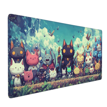 Dark Green Floral XXL Desk Mat, Extra Large Mouse Pad with Anti-Slip Base & Stitched Edges for Women, Aesthetic Desk Pad for Home Office Computer, Keyboard Mat Office Supplies Decor
