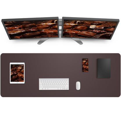 AFIING Leather Desk Pad Protector, Mouse Pad, Office Desk Mat, Non-Slip PU Leather Desk Blotter, Large Desk Mat, Waterproof Keyboard Mat for Office/Home/Decor (Dark Green, 48" x 17")