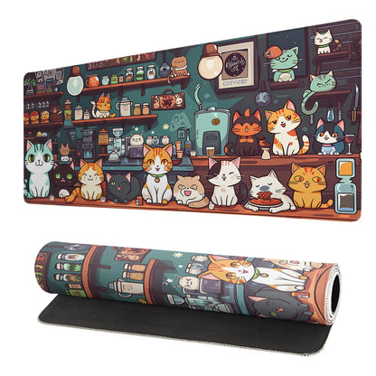 Japanese Mouse Pad, Large Japanese Desk Mat, XL Anime Gaming Keyboard Mat, Non-Slip Rubber Base, Big Extended Desk Protector for Home Office, 31.5”x11.8”