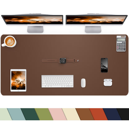 Leather Desk Pad Protector, Office Desk Mat, Large Mouse Pad, Non-Slip PU Leather Desk Blotter, Laptop Desk Pad Desk Accessories for Office and Home (Black, 40" x 17")