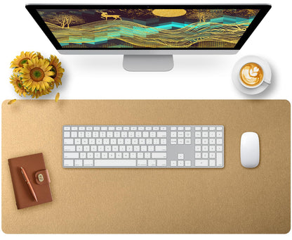 Bloss Green Desk Mat, Desk Matt for Desktop, Large Leather Desk Pad, Desk Pad Mat Waterproof, Computer Mat for Office Work/Home/Decor (31.5 x 15.7 Inches)