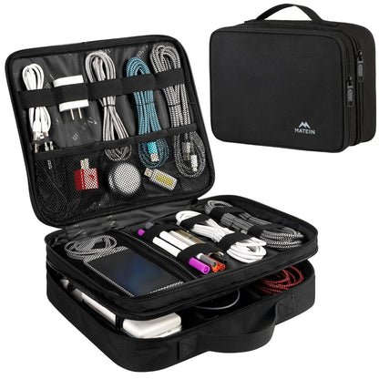 MATEIN Cable Organizer Bag, Large Travel Storage Bag, Sturdy Tool Case