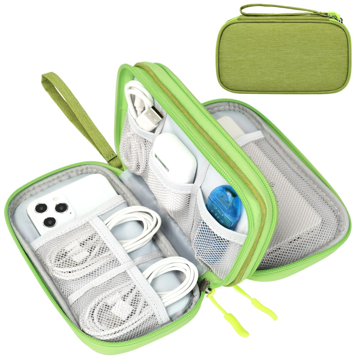 FYY Electronic Organizer, Travel Tech Pouch Bag, Cable Organizer Wine Red