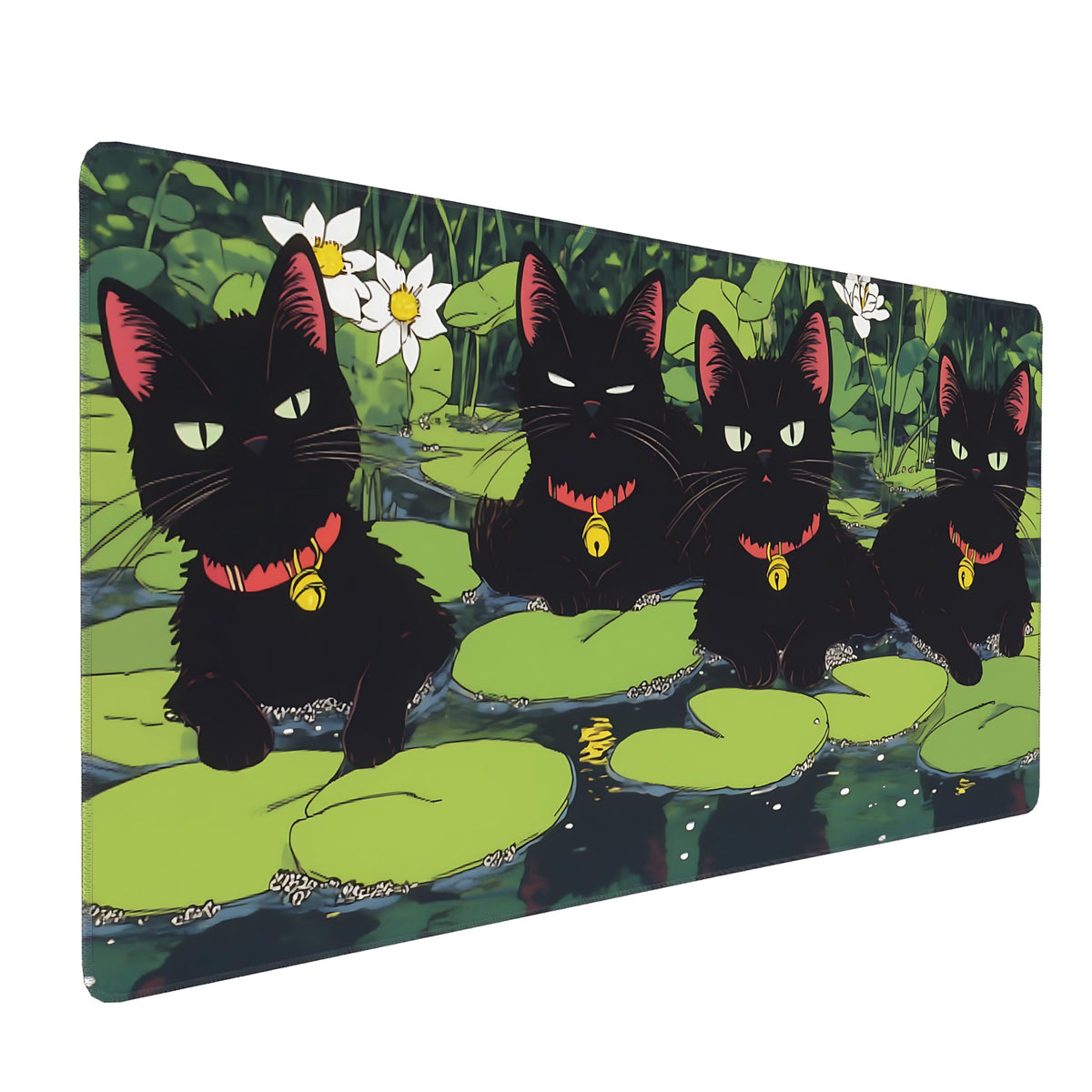 Dark Green Floral XXL Desk Mat, Extra Large Mouse Pad with Anti-Slip Base & Stitched Edges for Women, Aesthetic Desk Pad for Home Office Computer, Keyboard Mat Office Supplies Decor
