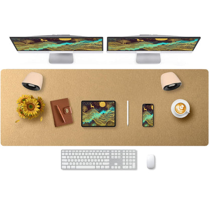 Bloss Green Desk Mat, Desk Matt for Desktop, Large Leather Desk Pad, Desk Pad Mat Waterproof, Computer Mat for Office Work/Home/Decor (31.5 x 15.7 Inches)