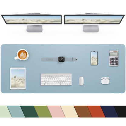 Leather Desk Pad Protector, Office Desk Mat, Large Mouse Pad, Non-Slip PU Leather Desk Blotter, Laptop Desk Pad Desk Accessories for Office and Home (Black, 40" x 17")