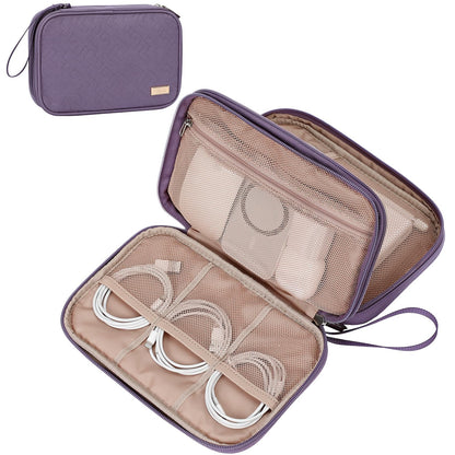 NISHEL Electronics Travel Organizer Cord Case, Charger Cable Tech Bag