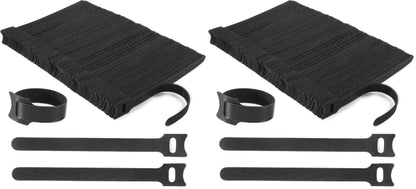 Nettbe 60 PCS 6 Inches Reusable Cable Ties, Adjustable Cord Straps Wire Organizer Cord Wrap and Hook Loop Cable Management