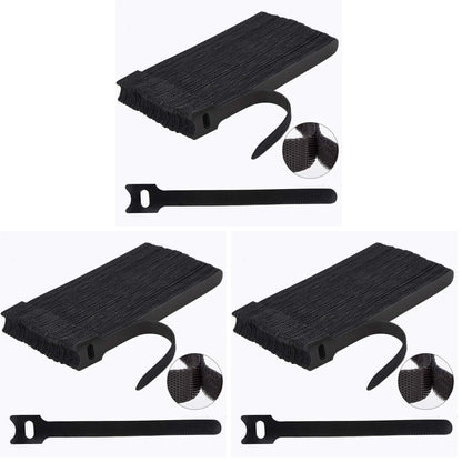 Nettbe 60 PCS 6 Inches Reusable Cable Ties, Adjustable Cord Straps Wire Organizer Cord Wrap and Hook Loop Cable Management