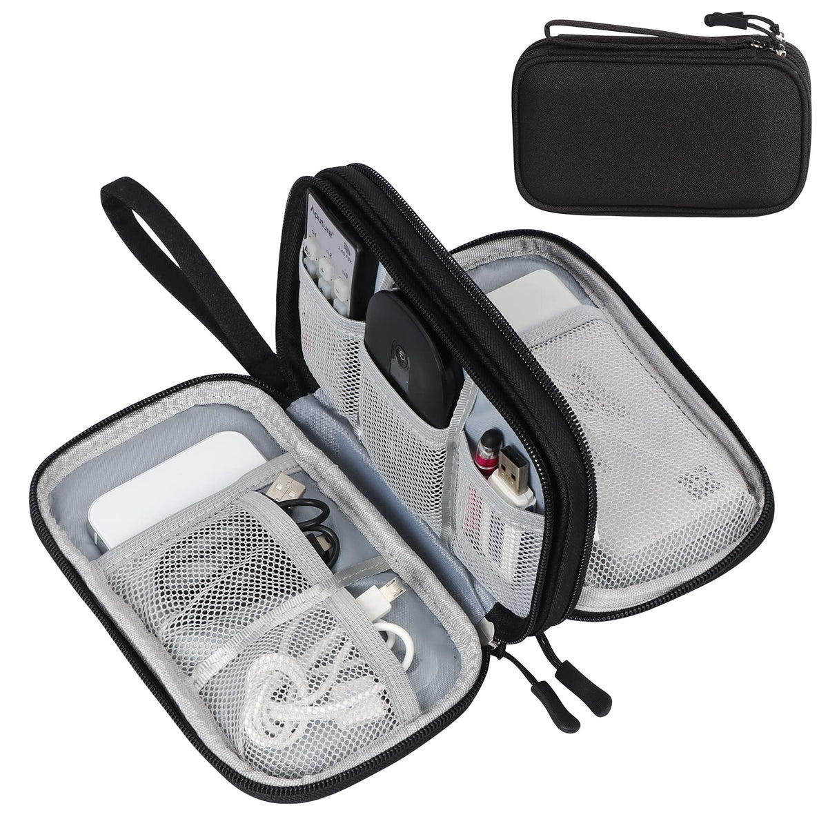 FYY Electronic Organizer, Travel Tech Pouch Bag, Cable Organizer Navy