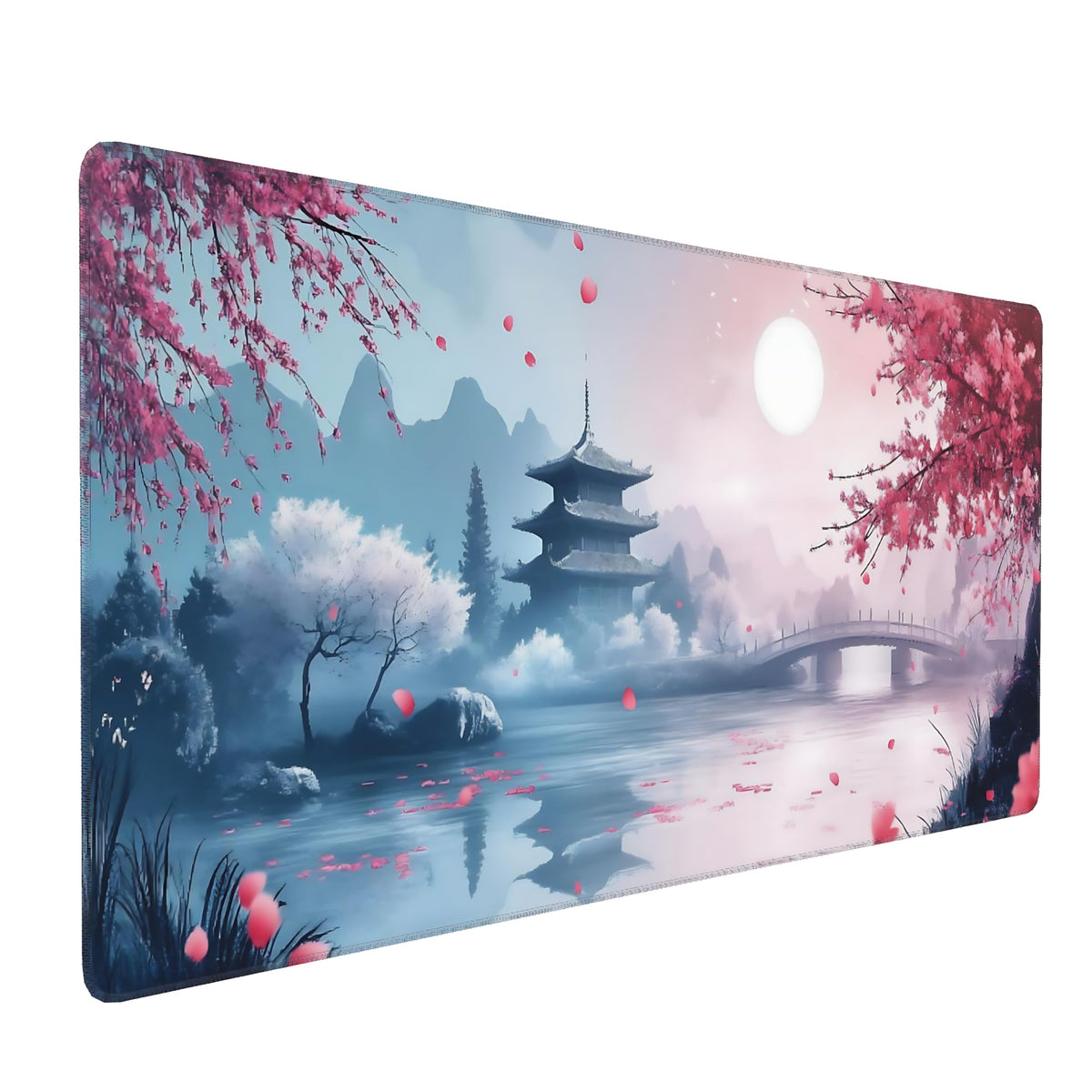 Dark Green Floral XXL Desk Mat, Extra Large Mouse Pad with Anti-Slip Base & Stitched Edges for Women, Aesthetic Desk Pad for Home Office Computer, Keyboard Mat Office Supplies Decor