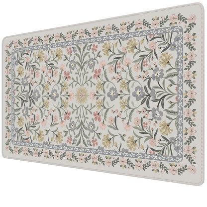 iCasso Aesthetic Desk Mat,31.5x11.8in Mouse Pads, Pink Floral