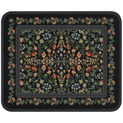 iCasso Aesthetic Desk Mat,31.5x11.8in Mouse Pads, Pink Floral