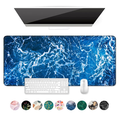 Desk Mat, Ultra Large Mouse Pad, XXL Gaming Mousepad, Green Tropical Leaves Deskpad, Big Extended Full Size Mouse Pad, Desktop Desk Matt for Keyboard, Laptop & Computer, 35.5 x 15.7 in