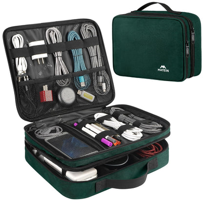 MATEIN Cable Organizer Bag, Large Travel Storage Bag, Sturdy Tool Case