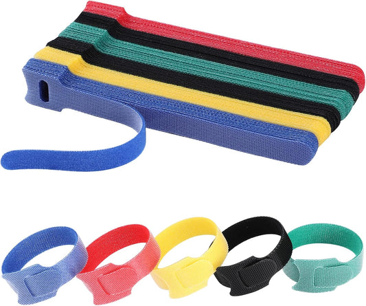 MVYC 120 PCS 6 Inch Reusable Cable Ties, Colorful Cord Organizer