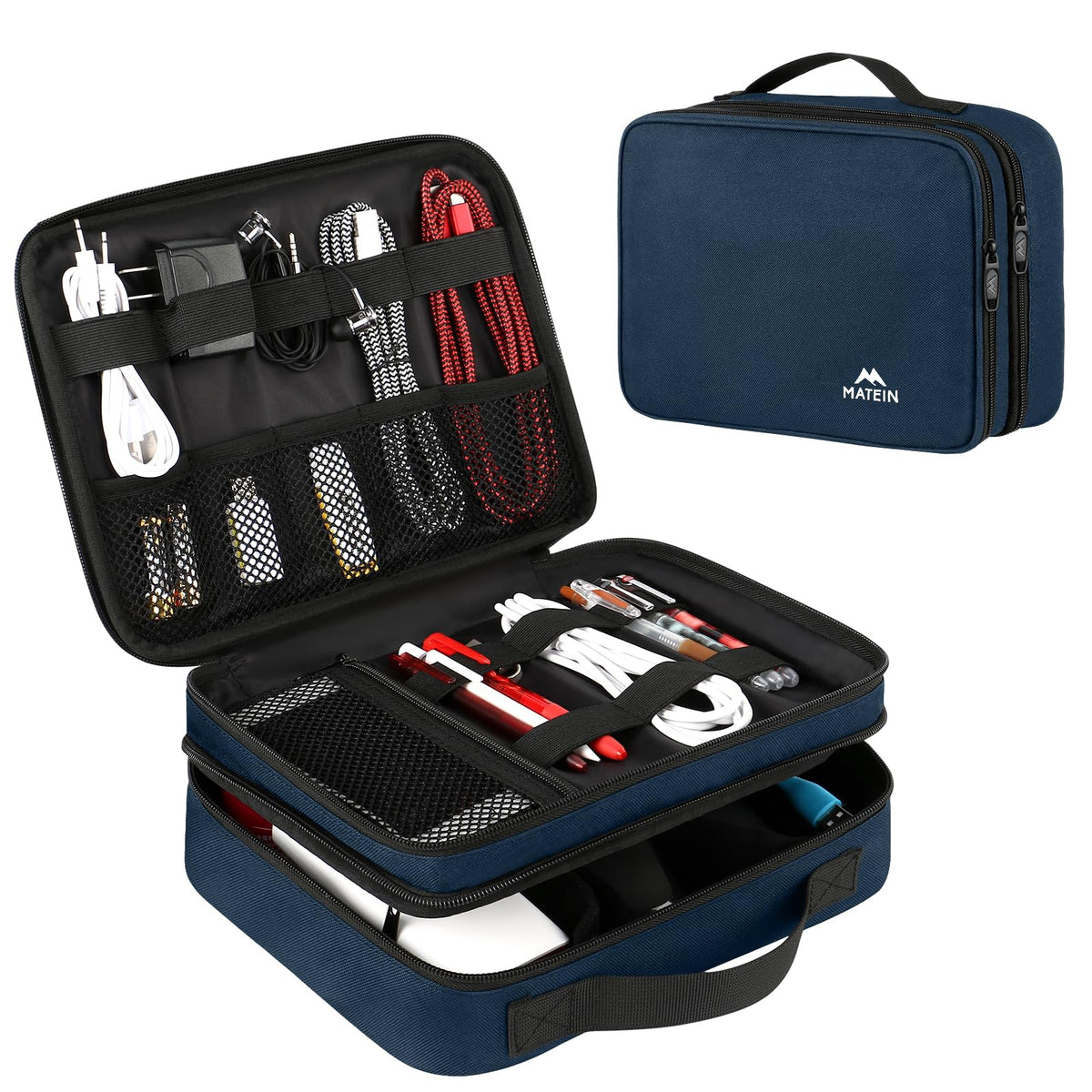 MATEIN Cable Organizer Bag, Large Travel Storage Bag, Sturdy Tool Case