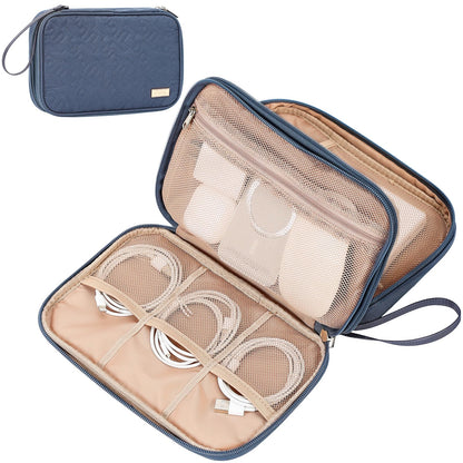 NISHEL Electronics Travel Organizer Cord Case, Charger Cable Tech Bag