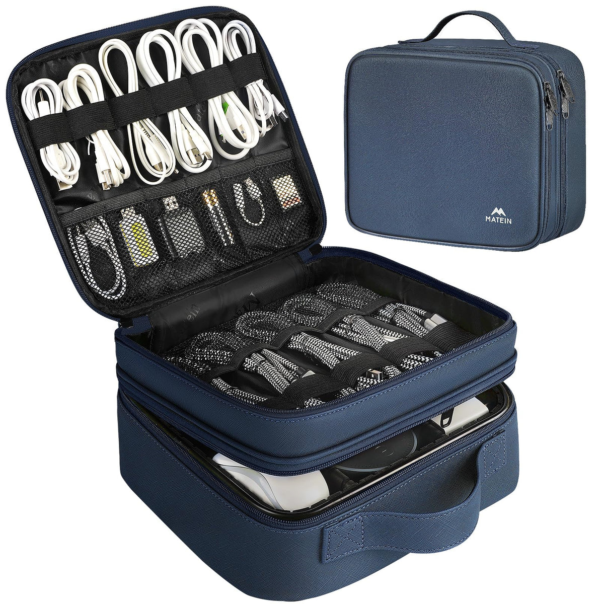 MATEIN Cable Organizer Bag, Travel Electronic Storage Cord Organizer Box
